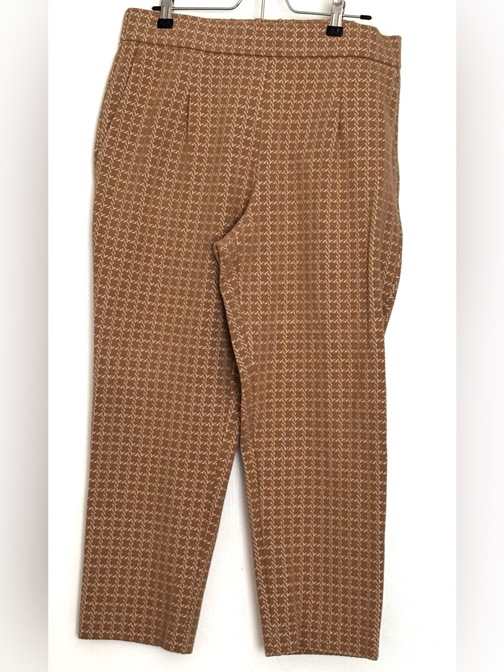 Ann Taylor The Eva Easy Ankle Pants Tan Print Size LP Petite